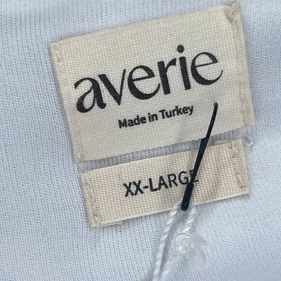 Averie NWT Thea Off Shoulder Blue Abstract Print Cap Sleeve V-Neck Sheath Dress - Picture 12 of 15